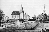 Maurinus-Kirchen Lützenkirchen um 1845.jpg