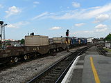 Nuclear waste flask train at Bristol Temple Meads 01.jpg