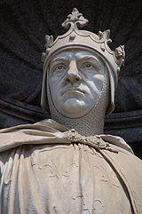 Statue Karls von Anjou am Palazzo Reale von Neapel