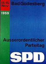 Plakat zum Godesberger Parteitag der SPD