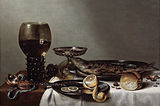 Willem Claesz. Heda, Stillleben mit Hering, Römer, Tazza und einer Taschenuhr, 1629, Mauritshuis, Den Haag