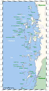 Karte des Mergui-Archipels
