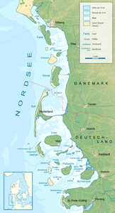 Karte der Nordfriesischen Inseln