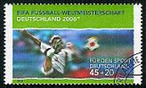 Stamp - Für den Sport 2003 - FIFA Fußballweltmeisterschaft Deutschland 2006 - Torschuss.jpg