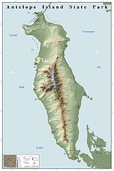 Karte von Antelope Island