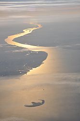 Trischen vor der Mündung der Elbe in die Nordsee