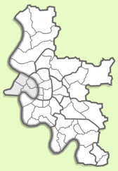 Lage des Stadtbezirks 04 innerhalb Düsseldorfs