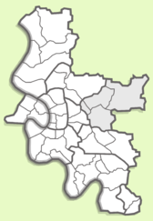 Lage des Stadtbezirks 07 innerhalb Düsseldorfs