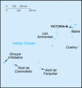 Lage Mahés innerhalb der Seychellen
