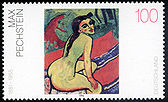 Stamp Germany 1996 Briefmarke Dt. Malerei Weiblicher Akt.jpg