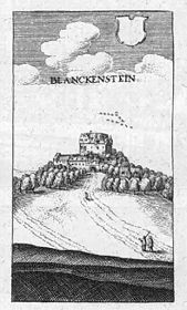 Burg Blankenstein - Auszug aus der Topographia Hassiae von Matthäus Merian dem Jüngeren 1655