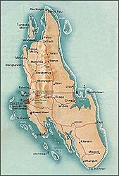 Sansibar mit der südlich vorgelagerten Insel Uzi