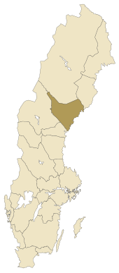 Lage von Ångermanland in Schweden