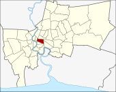 Karte von Bangkok, Thailand mit Pathum Wan