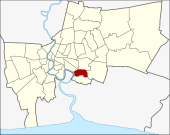 Karte von Bangkok, Thailand mit Phra Khanong