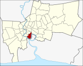 Karte von Bangkok, Thailand mit Yan Nawa