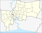 Karte von Bangkok, Thailand mit Samphan Thawong