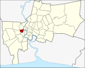 Karte von Bangkok, Thailand mit Bangkok Yai