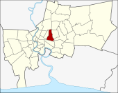 Karte von Bangkok, Thailand mit Huai Khwang