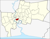 Karte von Bangkok, Thailand mit Sathon