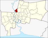 Karte von Bangkok, Thailand mit Bang Sue