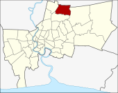 Karte von Bangkok, Thailand mit Sai Mai