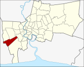 Karte von Bangkok, Thailand mit Bang Bon