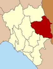 Karte von Chanthaburi, Thailand mit Pong Nam Ron