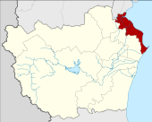 Karte von Phetchaburi, Thailand mit Ban Laem