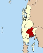 Karte von Phangnga, Thailand mit Phangnga