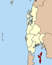 Karte von Phangnga, Thailand mit Ko Yao