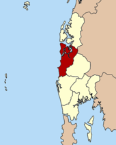Karte von Phangnga, Thailand mit Takua Pa