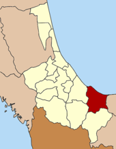 Karte von Songkhla, Thailand mit Thepha