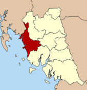 Karte von Trang, Thailand mit Sikao