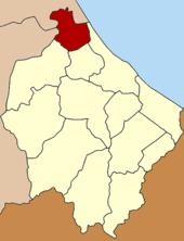 Karte von Narathiwat, Thailand mit Bacho