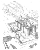 Die Bastille als Teil der Pariser Stadtbefestigung (Eugène Viollet-le-Duc, 19. Jh.)