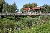 Die 1996 wieder errichtete Brücke von Andau