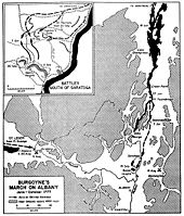 Burgoynes Zug auf Albany, Juni bis Oktober 1777