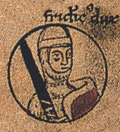 Bild Friedrichs in der Chronica S. Pantaleonis