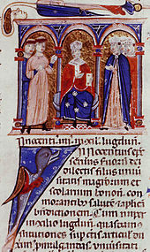 Innozenz IV. auf dem Konzil von Lyon