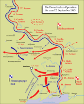 Karte der sowjetischen Offensive