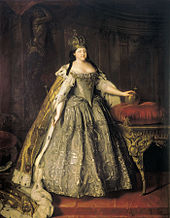 Kaiserin Anna im Krönungsornat