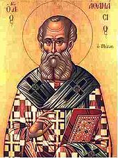 Abbildung des Athanasius von Alexandria auf einer Ikone