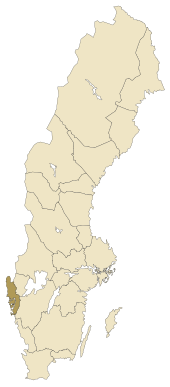 Lage von Bohuslän in Schweden