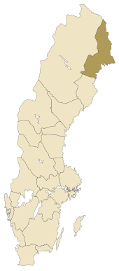 Lage von Norrbotten in Schweden