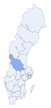 Lage von Dalarnas län in Schweden