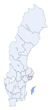 Lage von Gotland in Schweden