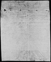 Erste Seite des Vertrags von Greenville