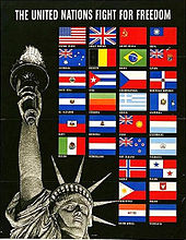 US-Poster zur Gründung der Vereinten Nationen