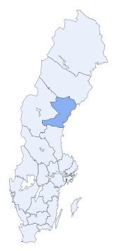 Lage von Västernorrlands län in Schweden